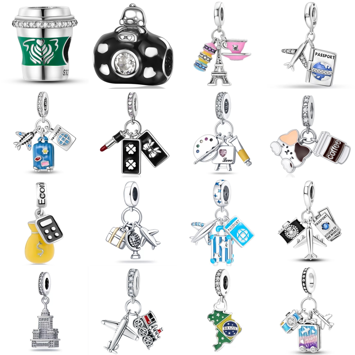 Travel Accessories Drawing - Abalorios de Plata de Ley 925