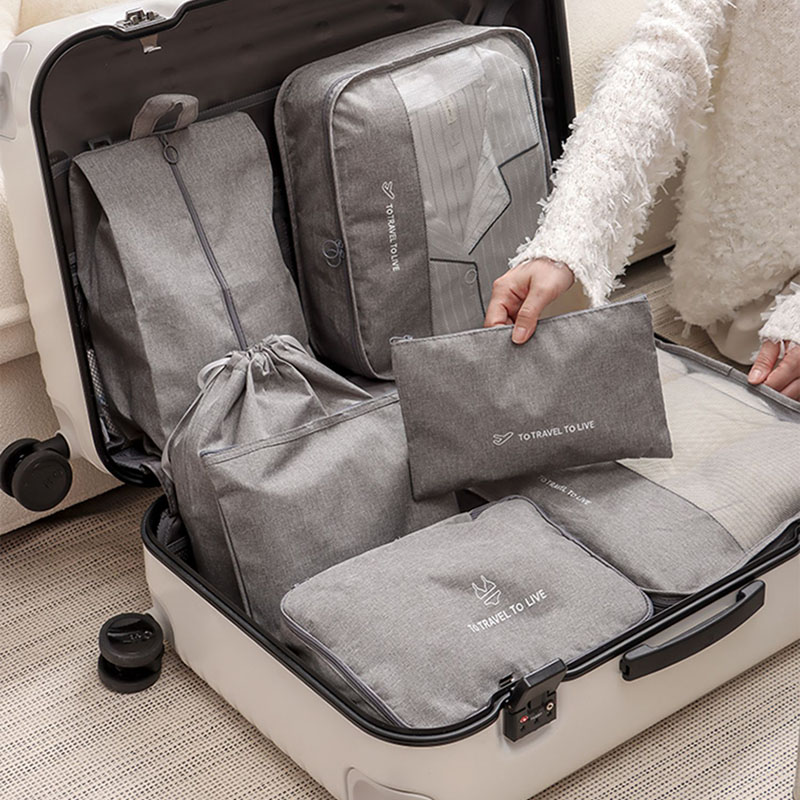 Travel Accessories Kit For Women - Juego de 7 cubos organizadores de