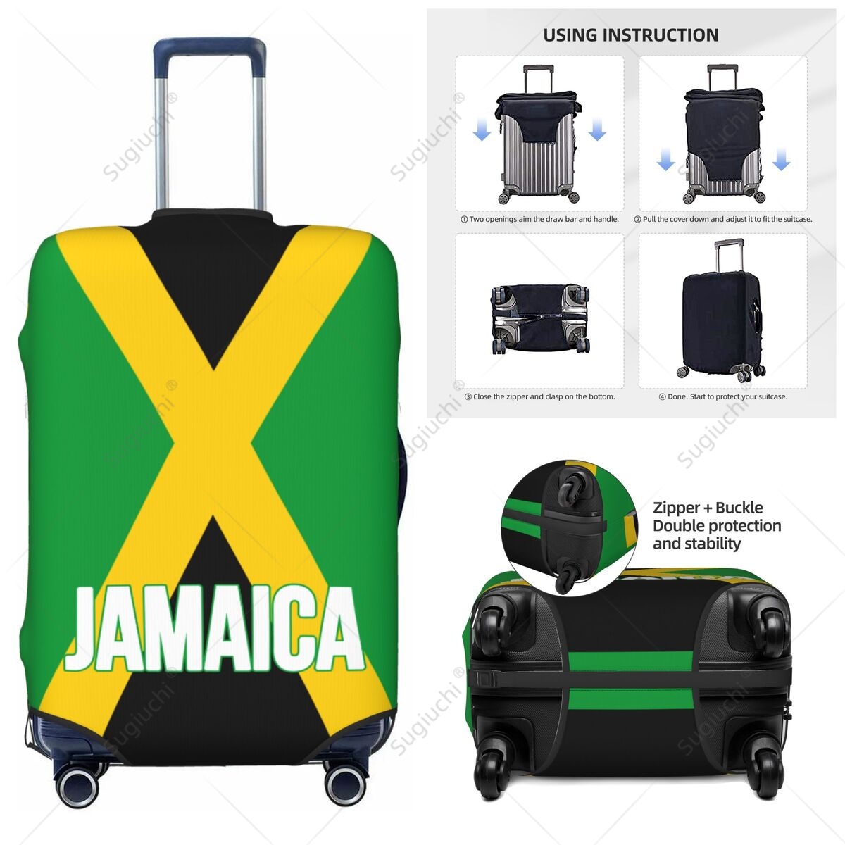 Travel Accessories For Jamaica - Funda de equipaje con bandera de