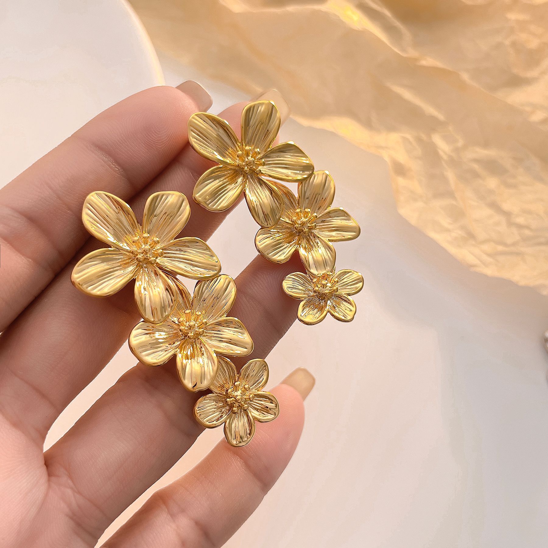 Travel Accessories For Europe - Kshmir-pendientes de borla de flores de