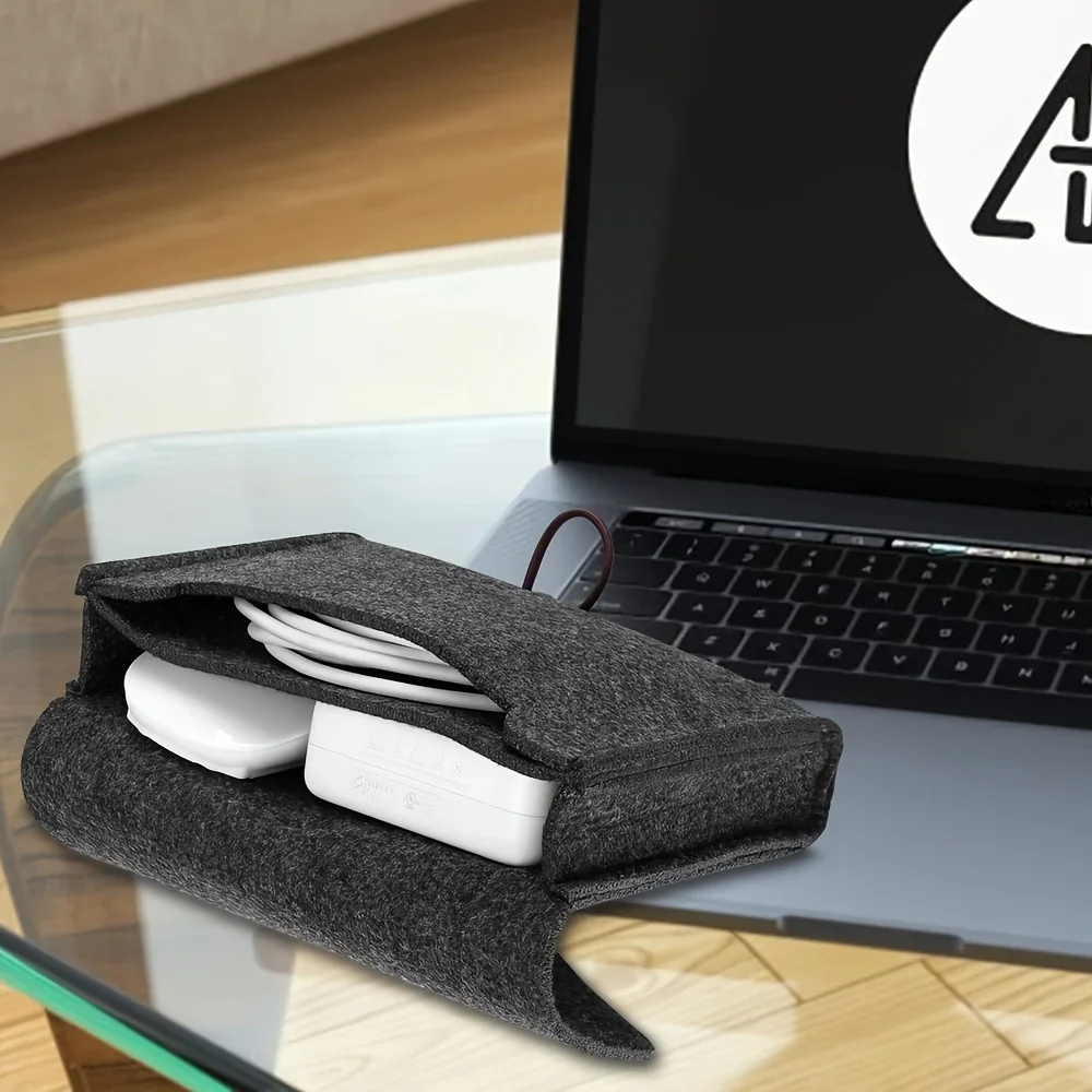 Travel Accessories Electronics - Estuche organizador de cables de fieltro
