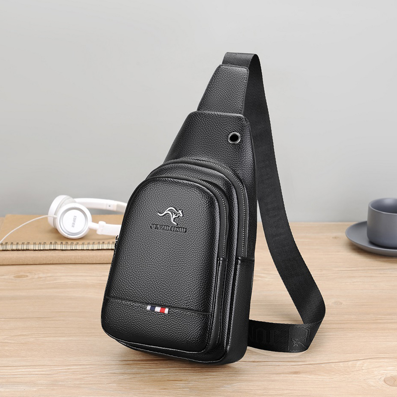 Travel Accessories Luxury Brands - Kagaroo-Bolso de pecho de cuero para