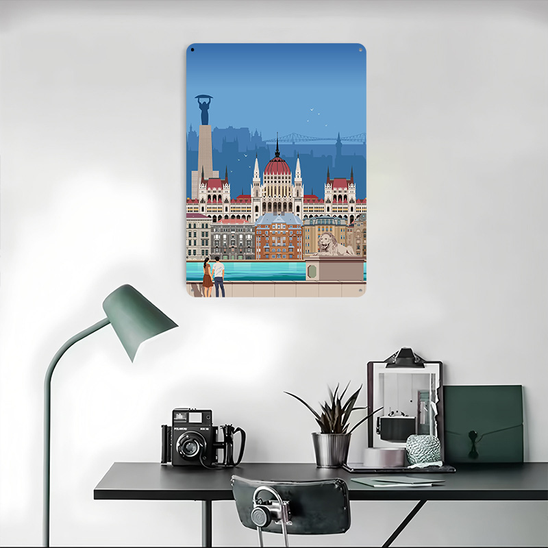 Póster de Metal con Diseño de  - Travel Accessories For Europe reseña y precio