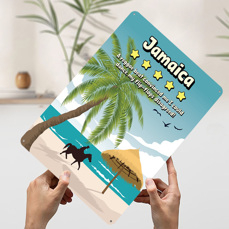 Póster Metálico de Jamaica con - Travel Accessories For Jamaica reseña y precio