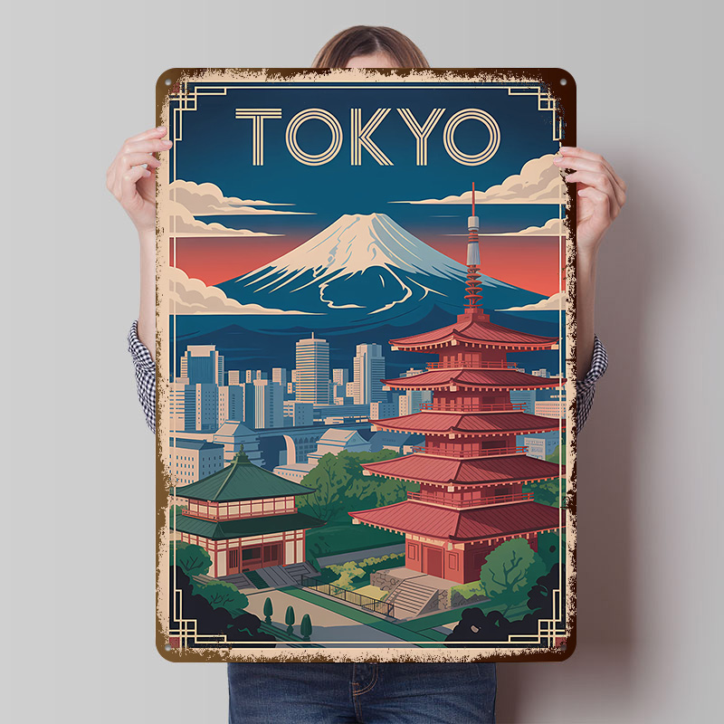 Póster Metálico de Viaje a Tok - Travel Accessories For Europe reseña y precio